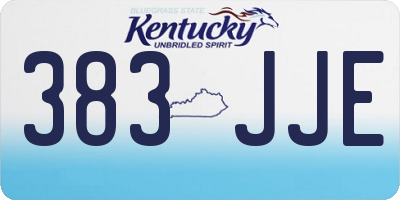 KY license plate 383JJE