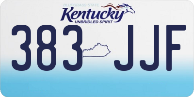 KY license plate 383JJF