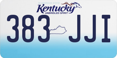 KY license plate 383JJI