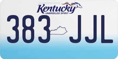 KY license plate 383JJL
