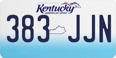 KY license plate 383JJN