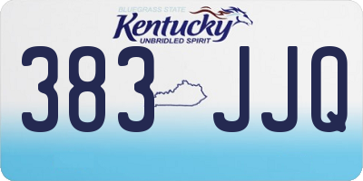 KY license plate 383JJQ