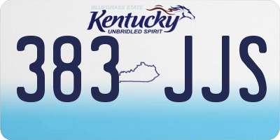 KY license plate 383JJS