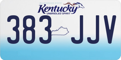 KY license plate 383JJV