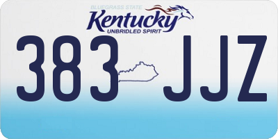 KY license plate 383JJZ