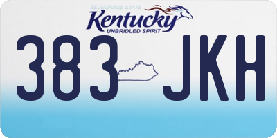 KY license plate 383JKH