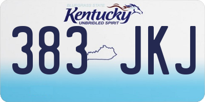 KY license plate 383JKJ