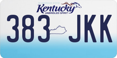 KY license plate 383JKK