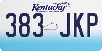 KY license plate 383JKP