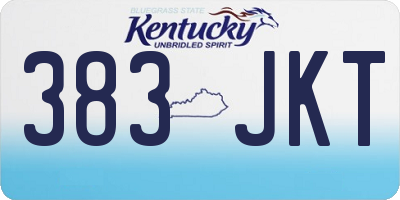 KY license plate 383JKT