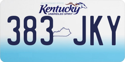 KY license plate 383JKY