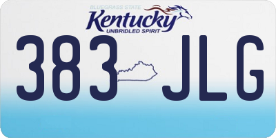 KY license plate 383JLG