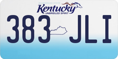 KY license plate 383JLI