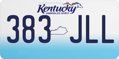 KY license plate 383JLL