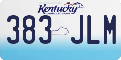 KY license plate 383JLM