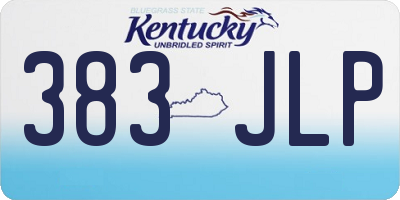 KY license plate 383JLP
