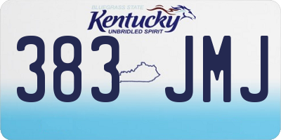 KY license plate 383JMJ