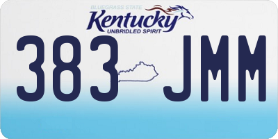 KY license plate 383JMM