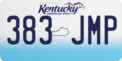 KY license plate 383JMP
