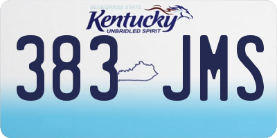 KY license plate 383JMS