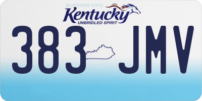 KY license plate 383JMV