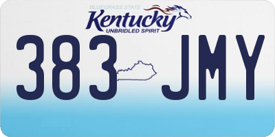 KY license plate 383JMY
