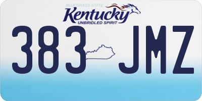 KY license plate 383JMZ