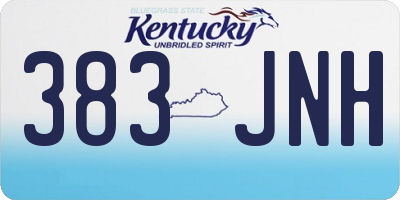 KY license plate 383JNH