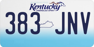 KY license plate 383JNV