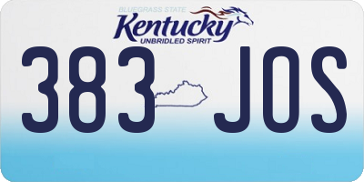 KY license plate 383JOS