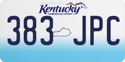 KY license plate 383JPC