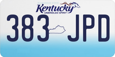 KY license plate 383JPD