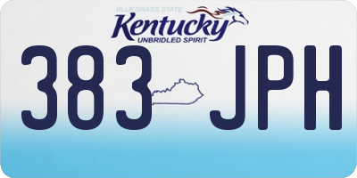 KY license plate 383JPH