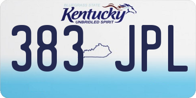 KY license plate 383JPL