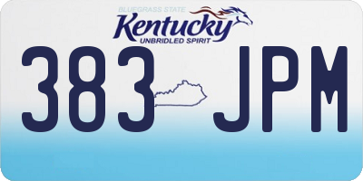 KY license plate 383JPM