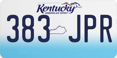 KY license plate 383JPR