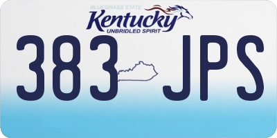 KY license plate 383JPS