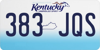 KY license plate 383JQS