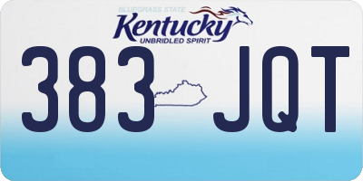 KY license plate 383JQT