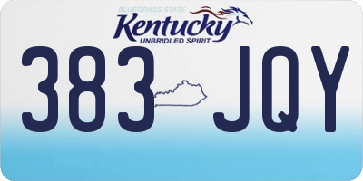 KY license plate 383JQY