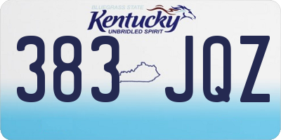 KY license plate 383JQZ
