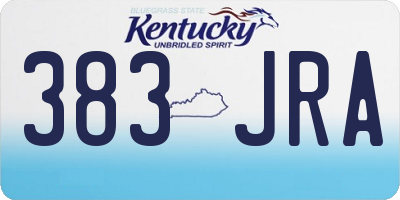 KY license plate 383JRA