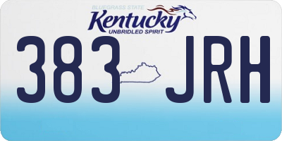 KY license plate 383JRH