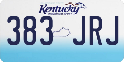 KY license plate 383JRJ