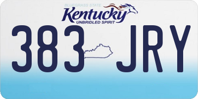 KY license plate 383JRY