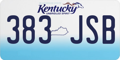 KY license plate 383JSB