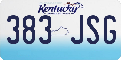 KY license plate 383JSG