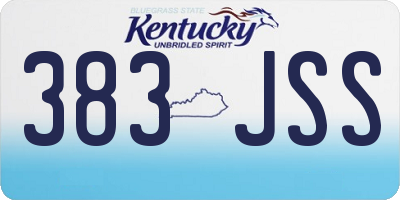 KY license plate 383JSS