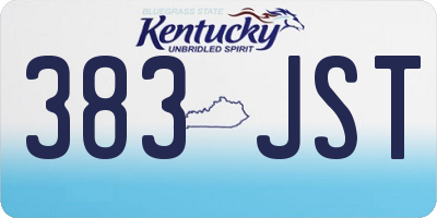 KY license plate 383JST