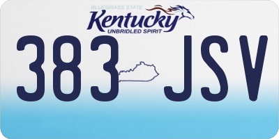 KY license plate 383JSV